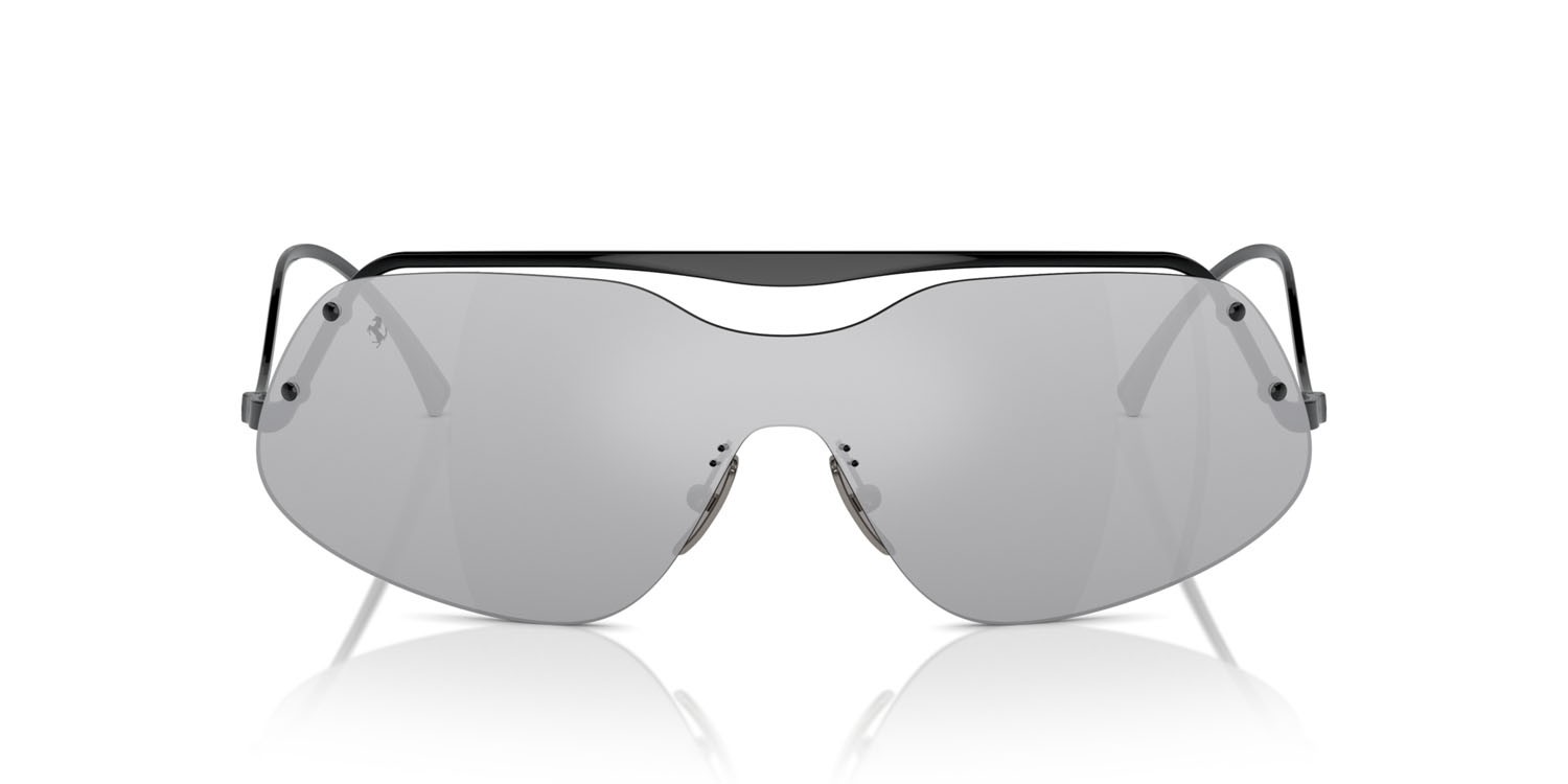 Occhiali da sole Ferrari FH 1007 (102/Z6) colore nero forma rettangolare lenti argento a specchio