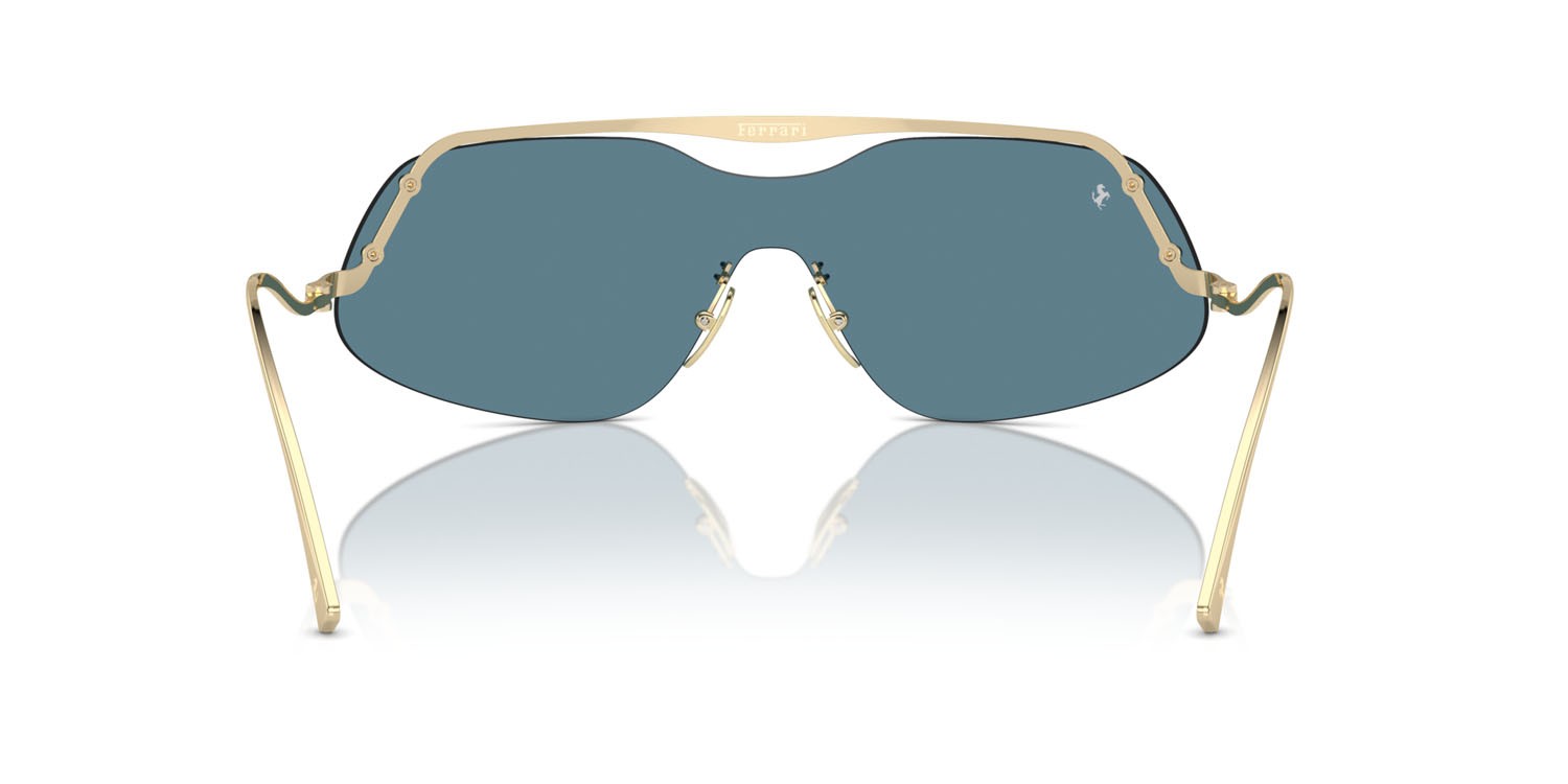 Occhiali da sole Ferrari FH 1007 (106/2) colore oro pallido forma rettangolare lenti gold mirror blue