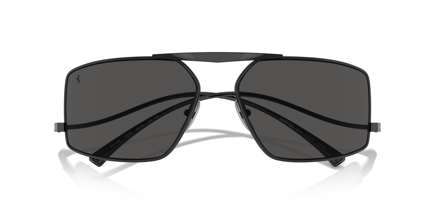 Occhiali da sole Ferrari FH 1008 (102/87) colore nero forma rettangolare lenti grigio