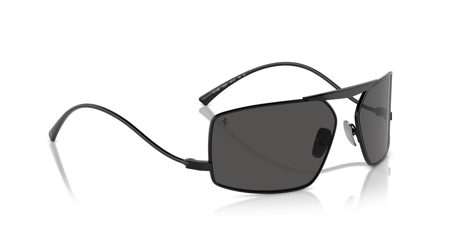 Occhiali da sole Ferrari FH 1008 (102/87) colore nero forma rettangolare lenti grigio