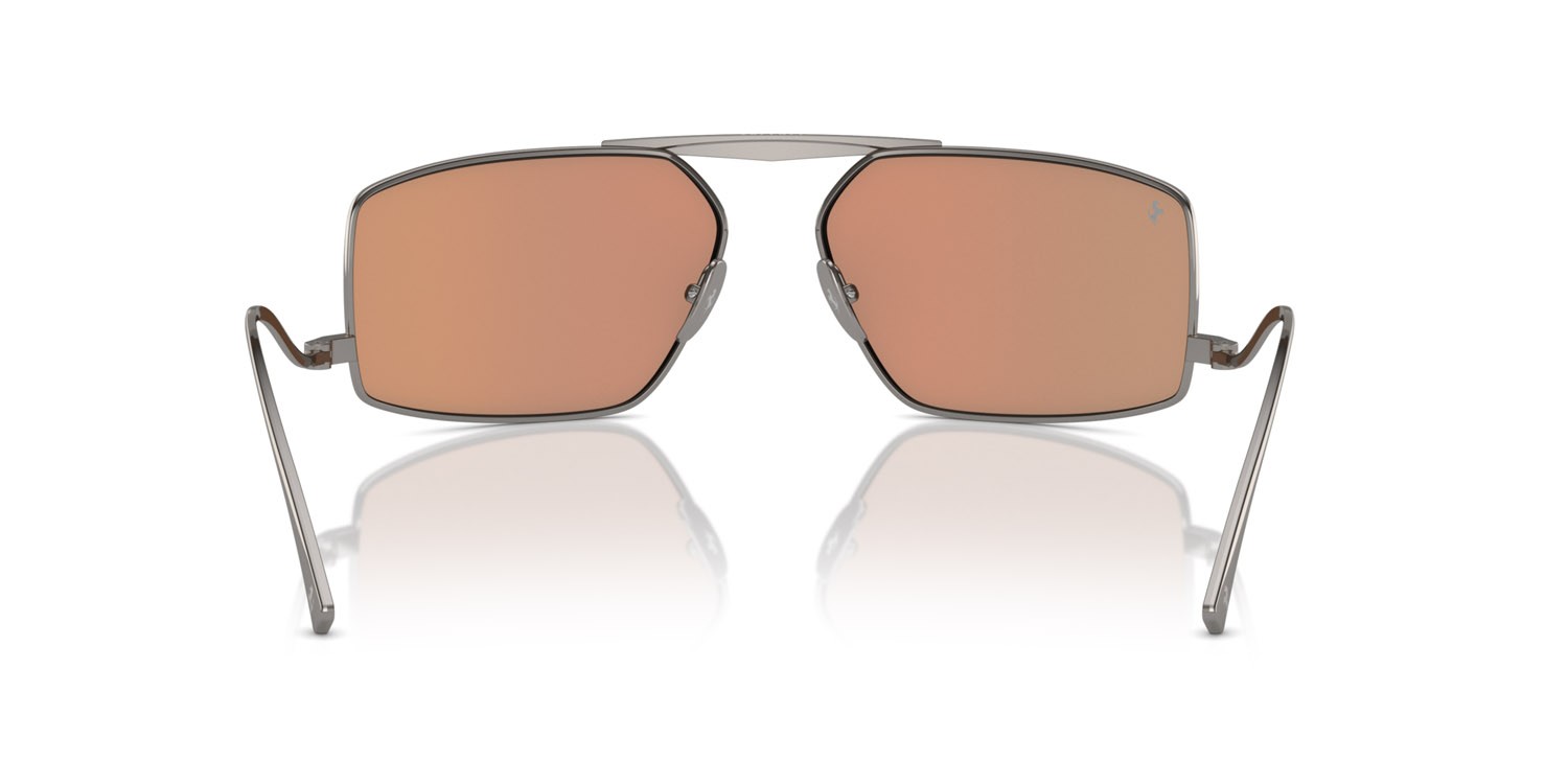 Occhiali da sole Ferrari FH 1008 (104/7J) colore gunmetal forma rettangolare lenti orange silver mirror