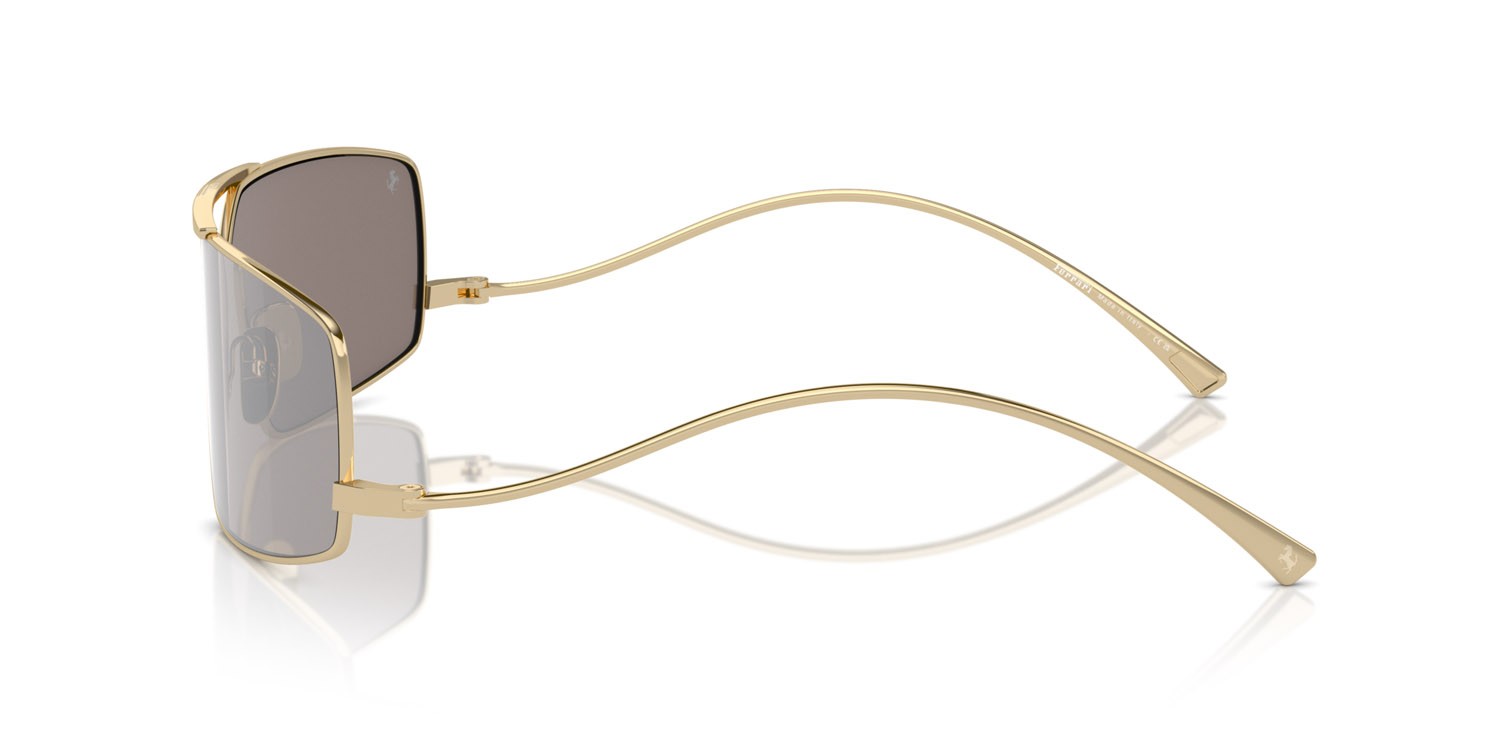 Occhiali da sole Ferrari FH 1008 (106/6G) colore oro pallido forma rettangolare lenti oro a specchio