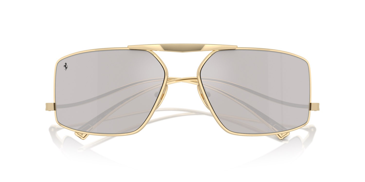 Occhiali da sole Ferrari FH 1008 (106/6G) colore oro pallido forma rettangolare lenti oro a specchio