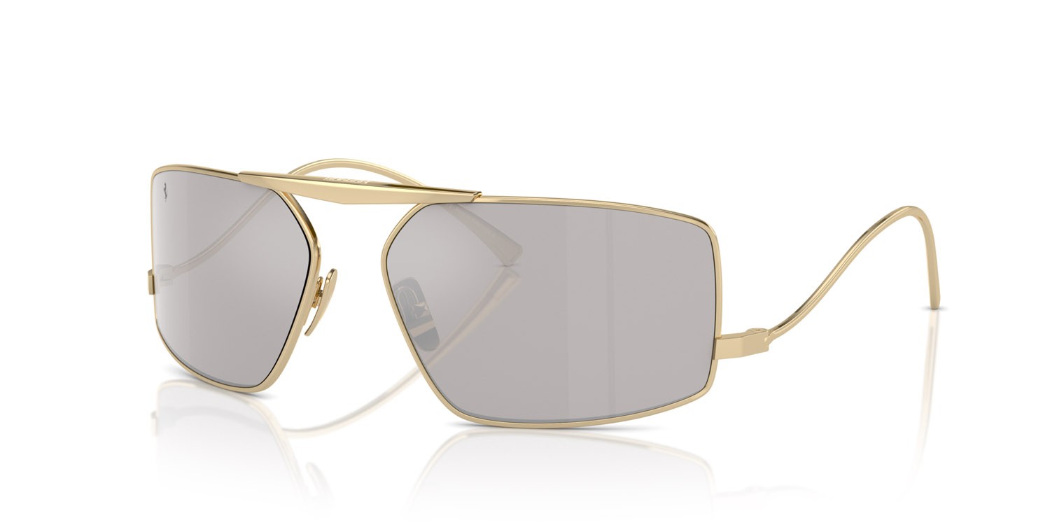 Occhiali da sole Ferrari FH 1008 (106/6G) colore oro pallido forma rettangolare lenti oro a specchio