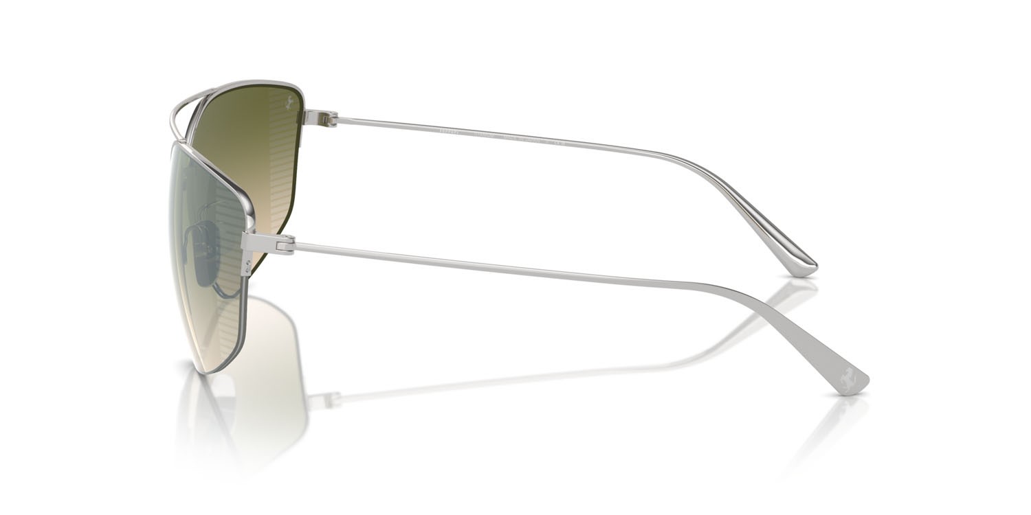 Occhiali da sole Ferrari FH 1009T (303/W0) colore argento forma irregolare lenti gradient green mirror