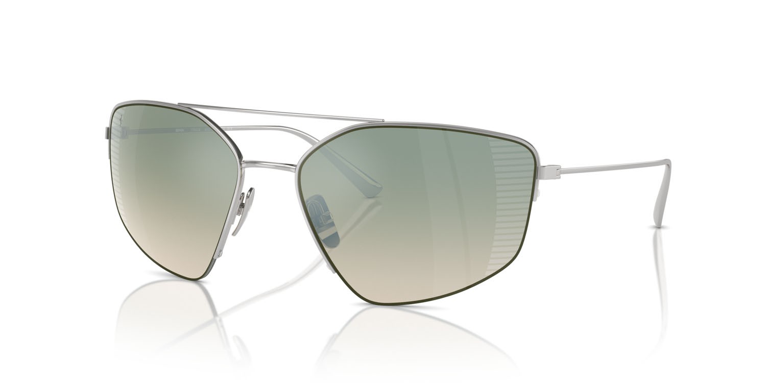 Occhiali da sole Ferrari FH 1009T (303/W0) colore argento forma irregolare lenti gradient green mirror
