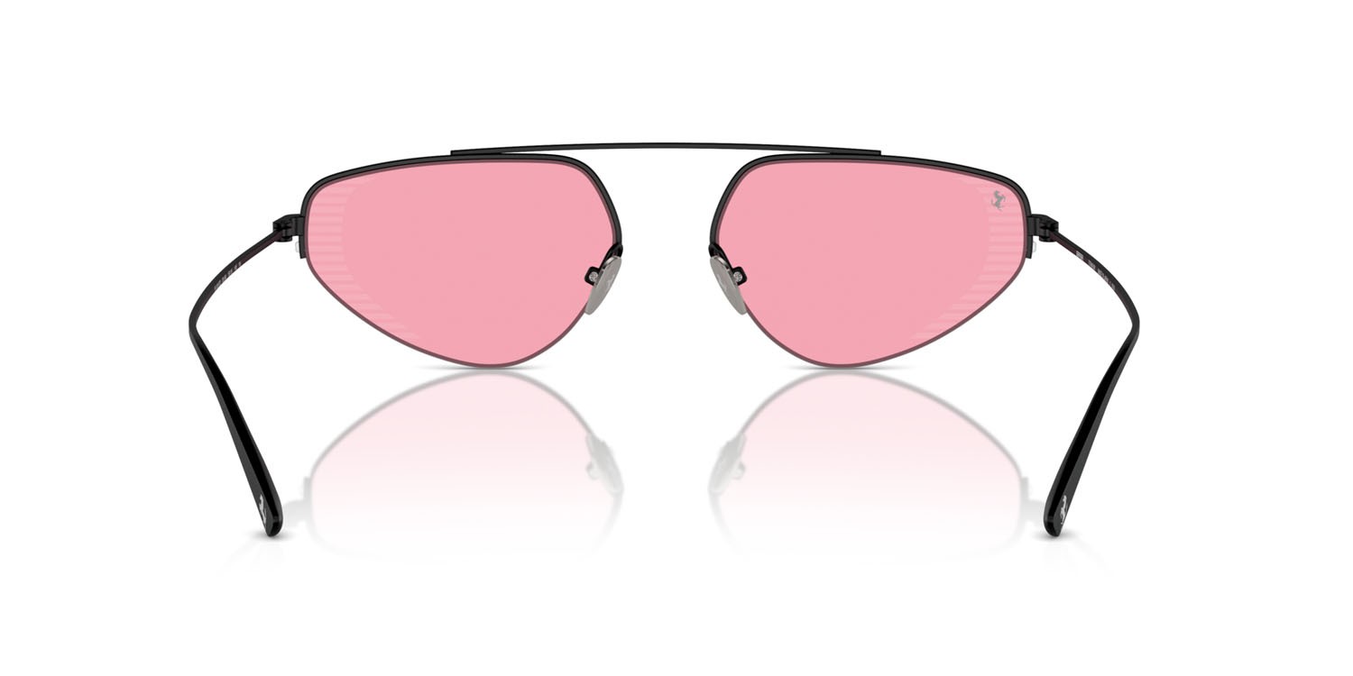 Occhiali da sole Ferrari FH 1010TD (301/84) colore nero opaco forma irregolare lenti rosa