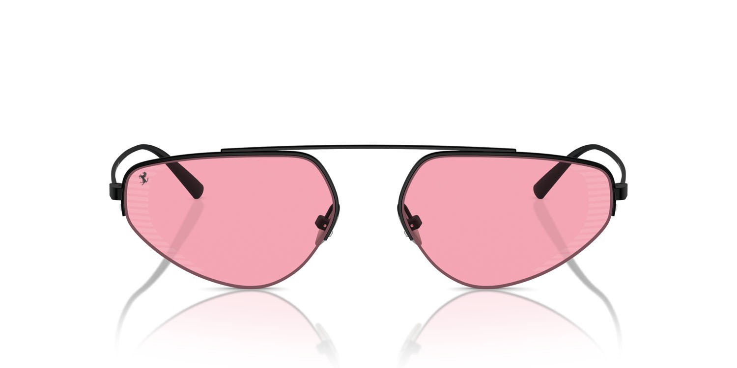 Occhiali da sole Ferrari FH 1010TD (301/84) colore nero opaco forma irregolare lenti rosa