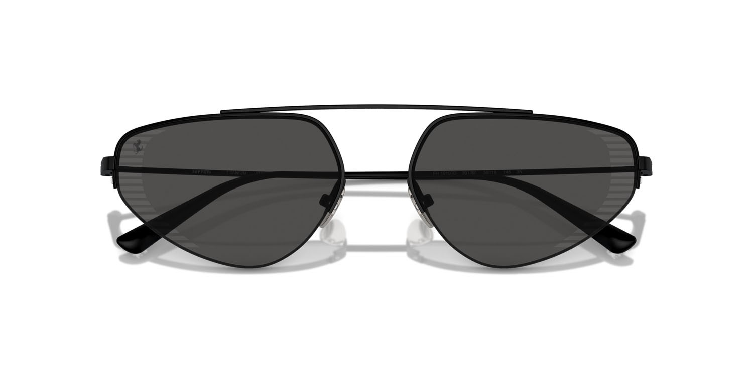 Occhiali da sole Ferrari FH 1010TD (301/87) colore nero opaco forma irregolare lenti grigio
