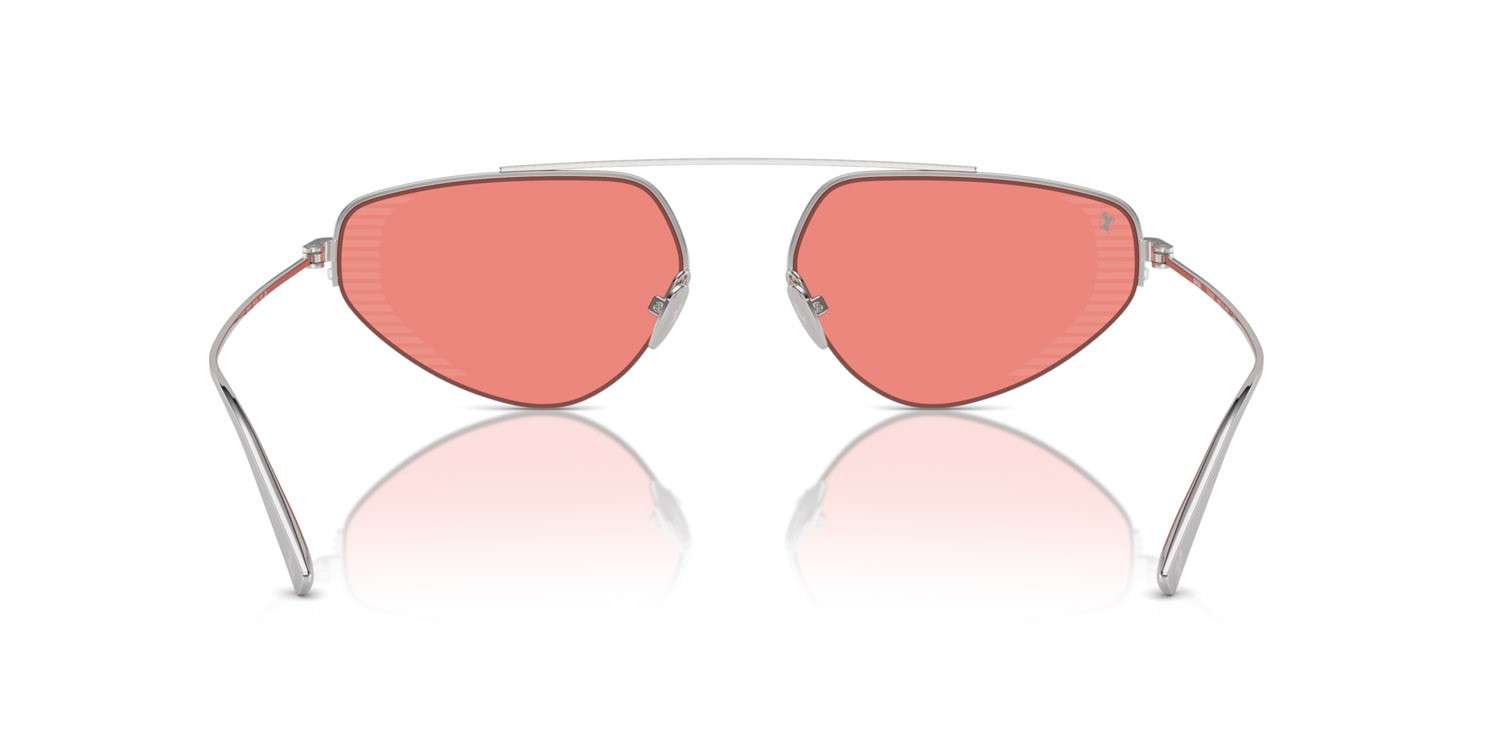 Occhiali da sole Ferrari FH 1010TD (303/D7) colore argento forma irregolare lenti rosso