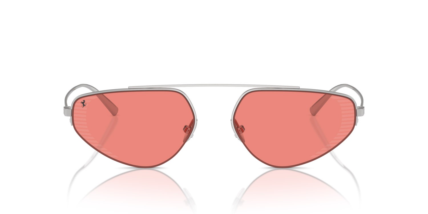 Occhiali da sole Ferrari FH 1010TD (303/D7) colore argento forma irregolare lenti rosso