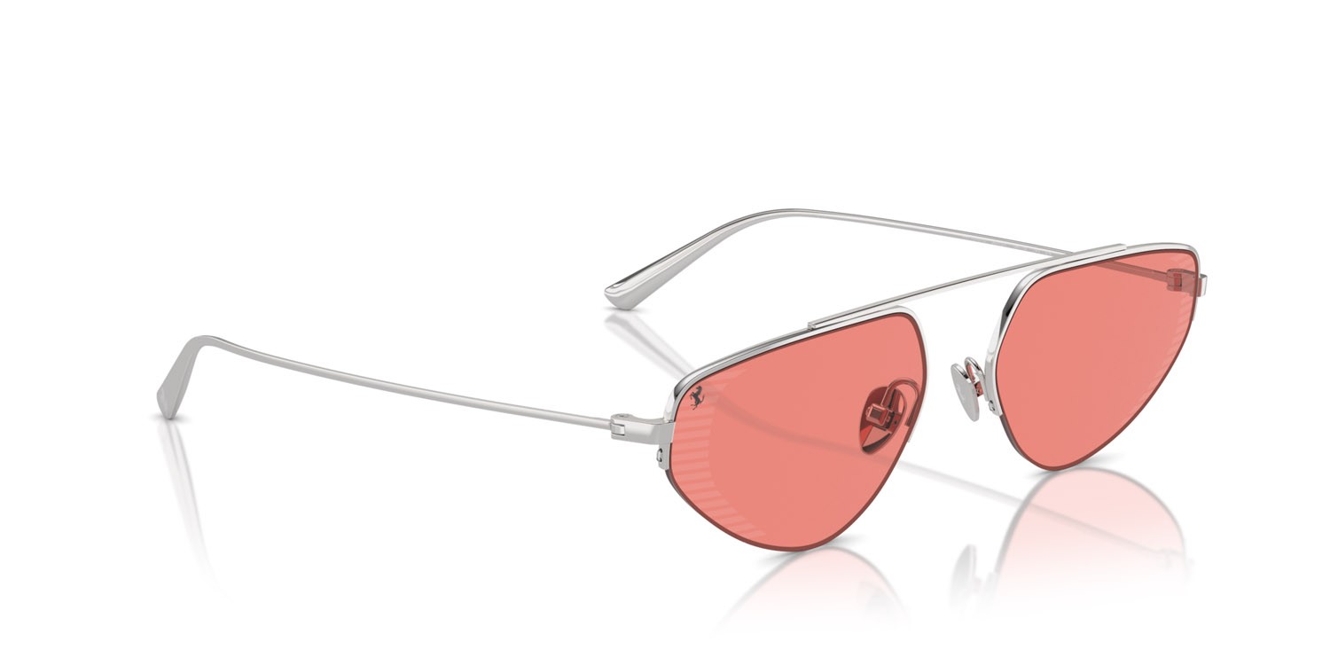 Occhiali da sole Ferrari FH 1010TD (303/D7) colore argento forma irregolare lenti rosso