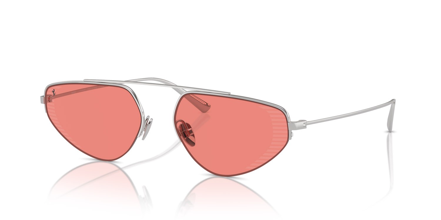 Occhiali da sole Ferrari FH 1010TD (303/D7) colore argento forma irregolare lenti rosso