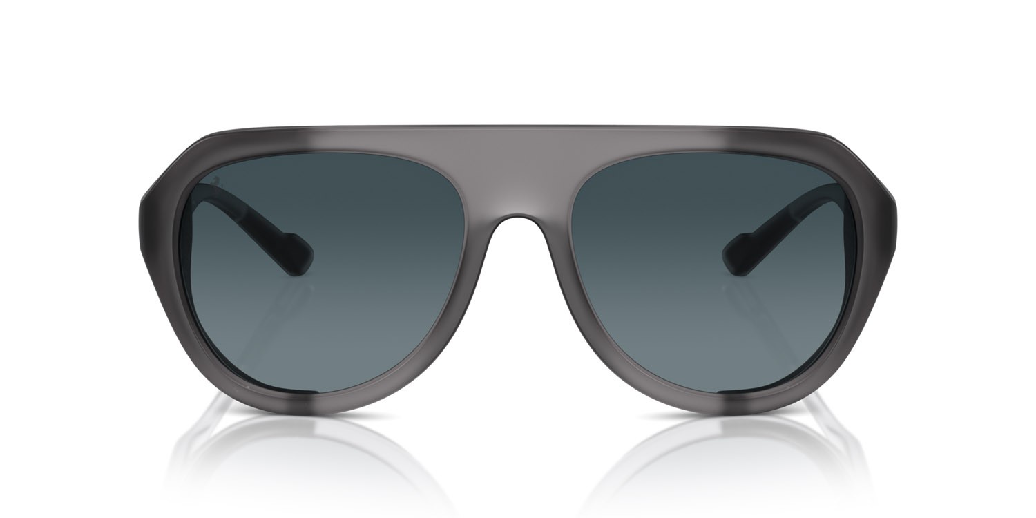 Occhiali da sole Ferrari FH 2002QU (503/S3) colore grigio opaco forma aviator lenti polarizzata blu sfumato