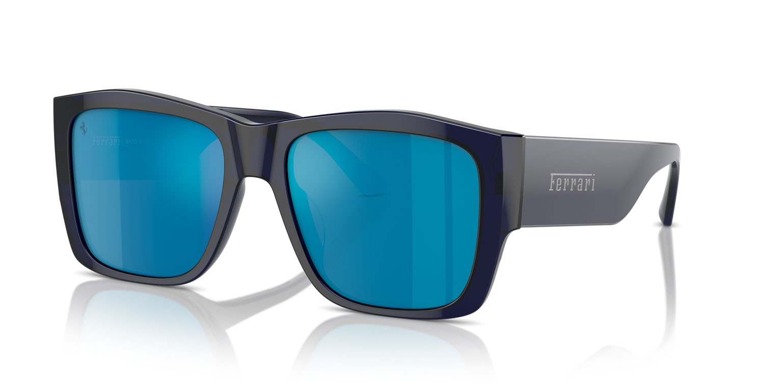 Occhiali da sole Ferrari FH 2003U (708/80) colore blu forma quadrato lenti blu specchiato