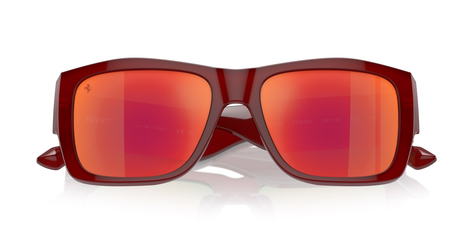 Occhiali da sole Ferrari FH 2003U (709/69) colore rosso forma quadrato lenti rosso