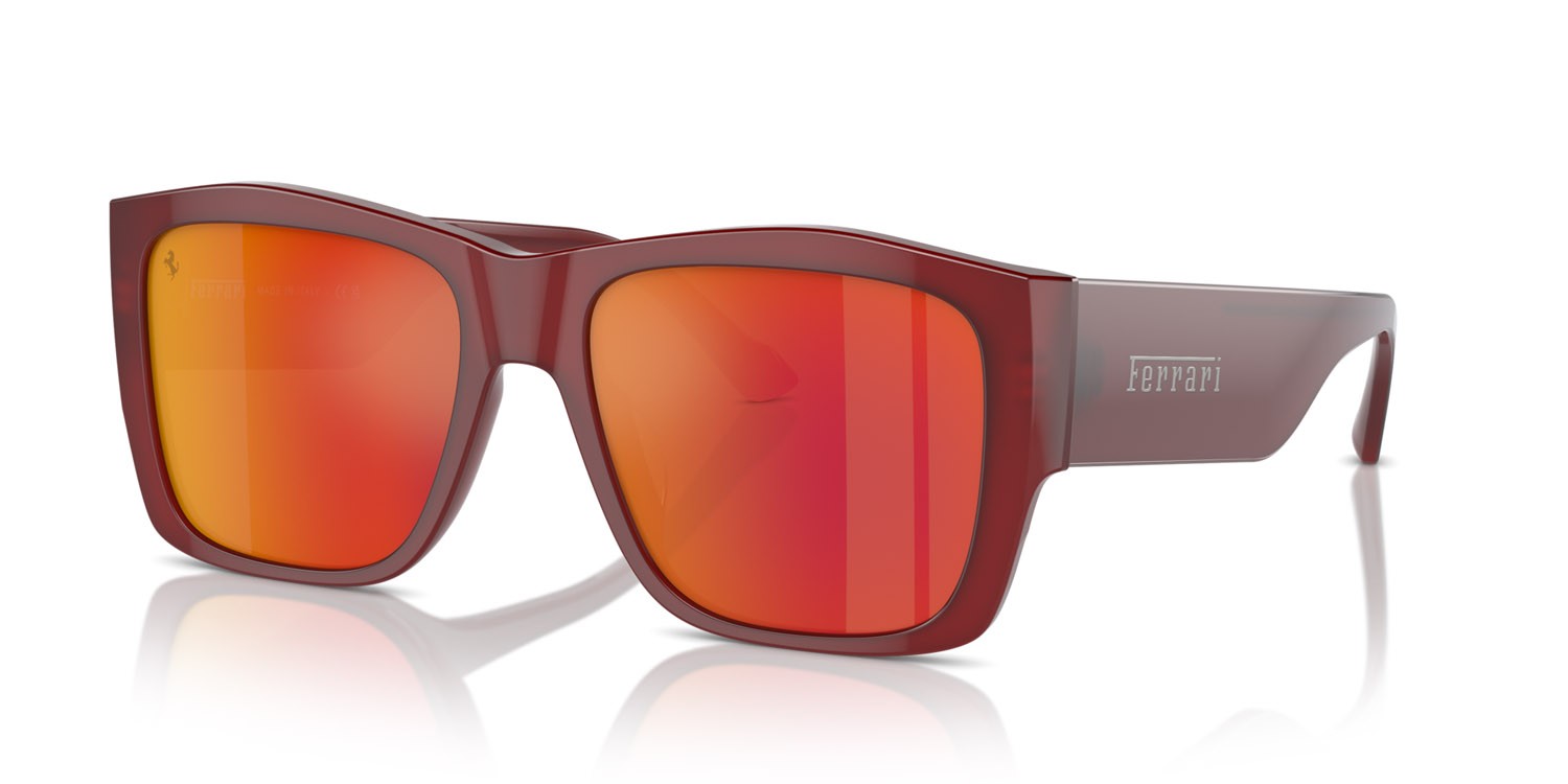 Occhiali da sole Ferrari FH 2003U (709/69) colore rosso forma quadrato lenti rosso