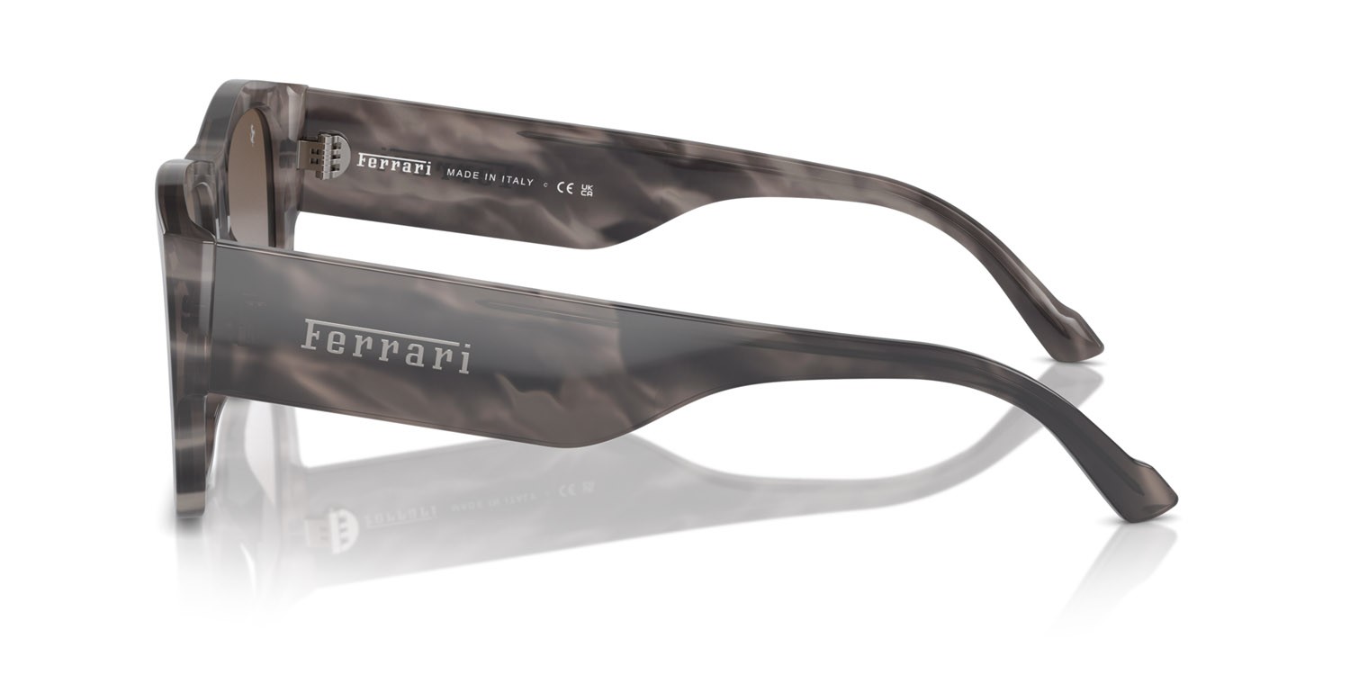 Occhiali da sole Ferrari FH 2003U (710/9J) colore striato grigio forma quadrato lenti gradient green mirror