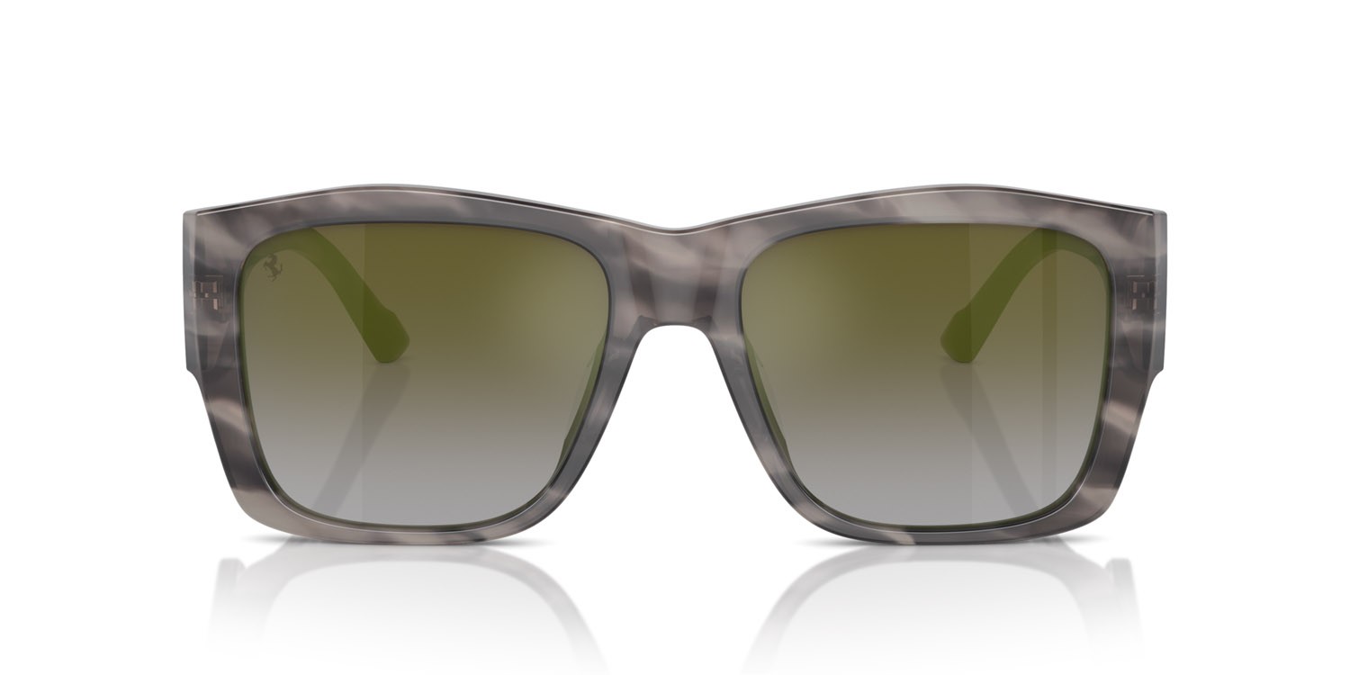 Occhiali da sole Ferrari FH 2003U (710/9J) colore striato grigio forma quadrato lenti gradient green mirror