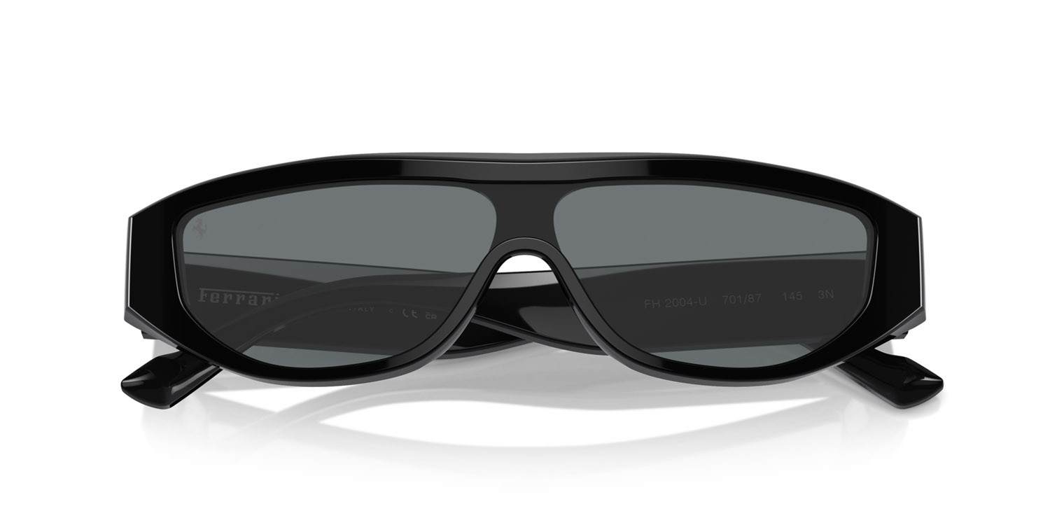 Occhiali da sole Ferrari FH 2004U (701/87) colore nero forma rettangolare lenti grigio