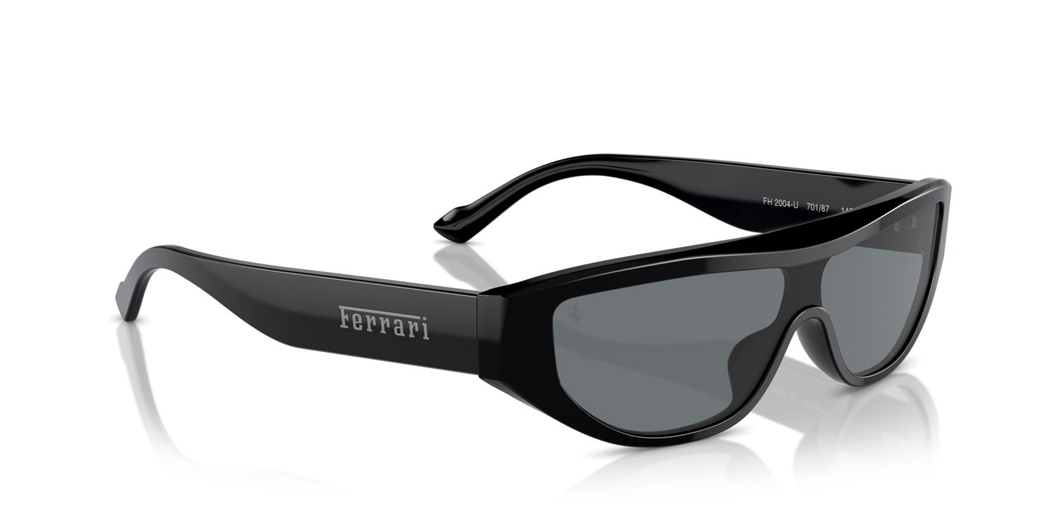 Occhiali da sole Ferrari FH 2004U (701/87) colore nero forma rettangolare lenti grigio