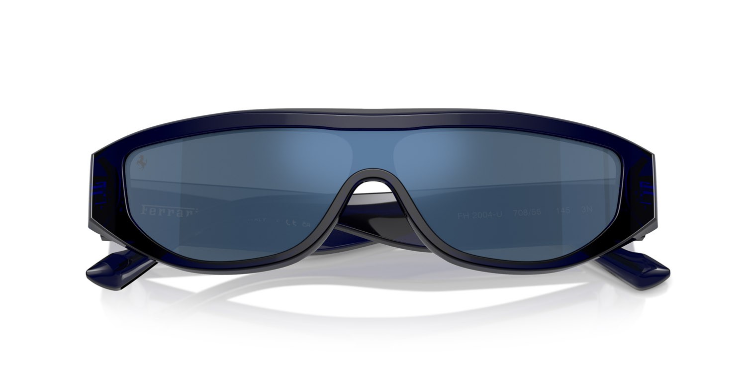 Occhiali da sole Ferrari FH 2004U (708/55) colore blu forma rettangolare lenti blu specchiato