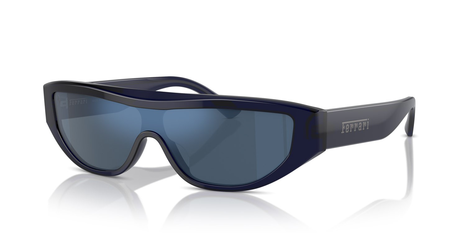 Occhiali da sole Ferrari FH 2004U (708/55) colore blu forma rettangolare lenti blu specchiato
