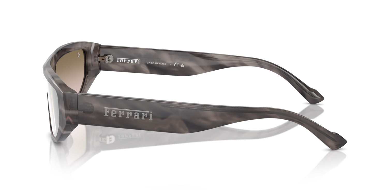 Occhiali da sole Ferrari FH 2004U (710/W0) colore striato grigio forma rettangolare lenti gradient green mirror