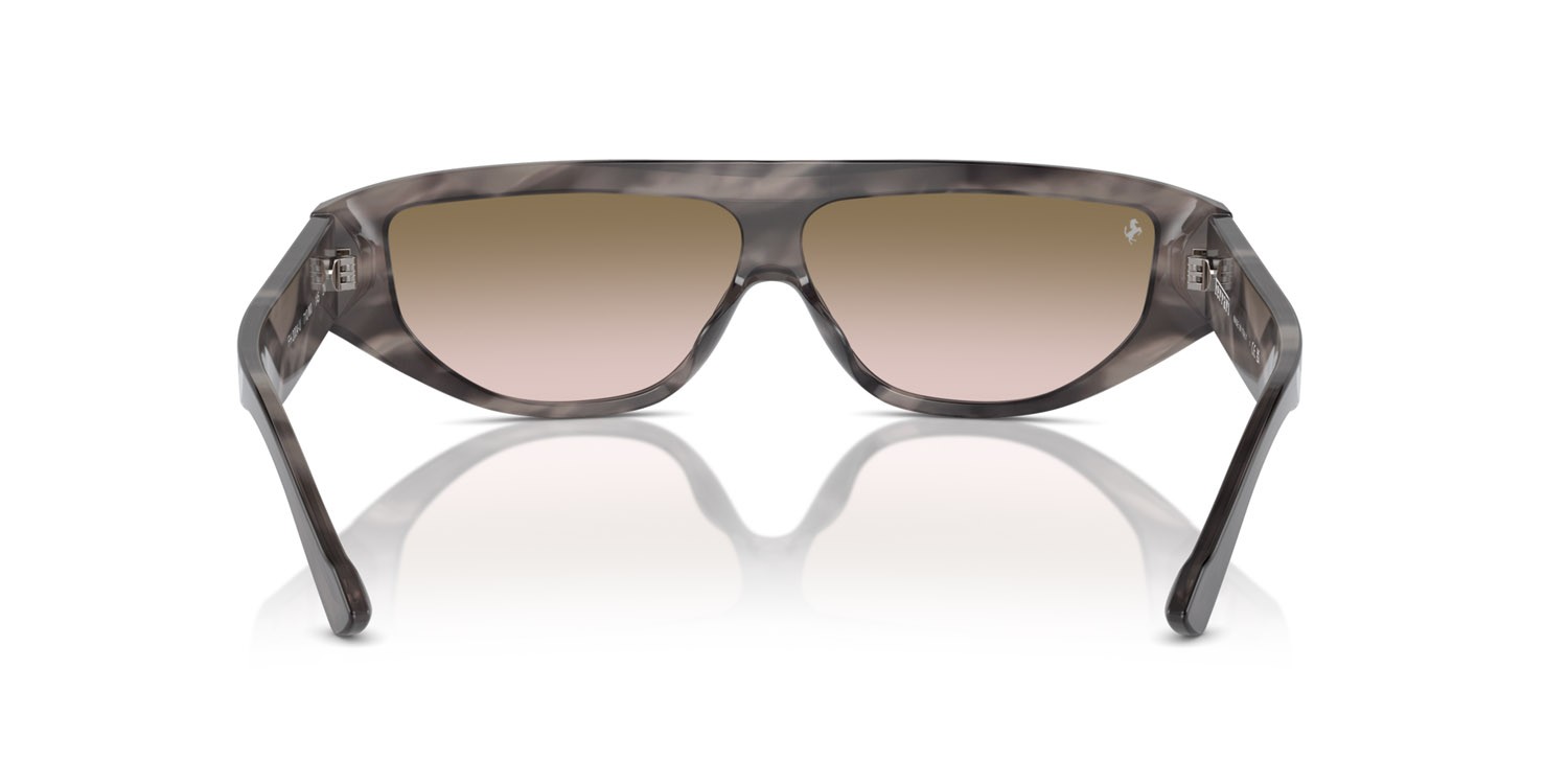 Occhiali da sole Ferrari FH 2004U (710/W0) colore striato grigio forma rettangolare lenti gradient green mirror