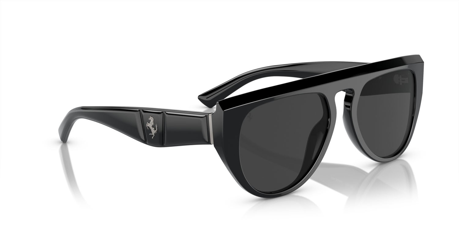 Occhiali da sole Ferrari FH 2005U (701/48) colore nero forma aviator lenti polarized black mirror