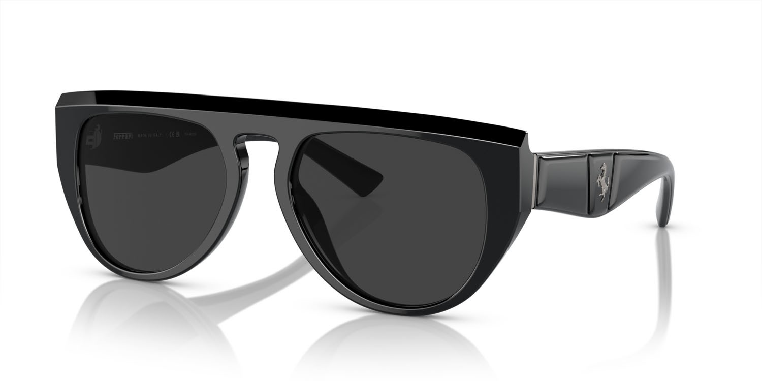 Occhiali da sole Ferrari FH 2005U (701/48) colore nero forma aviator lenti polarized black mirror