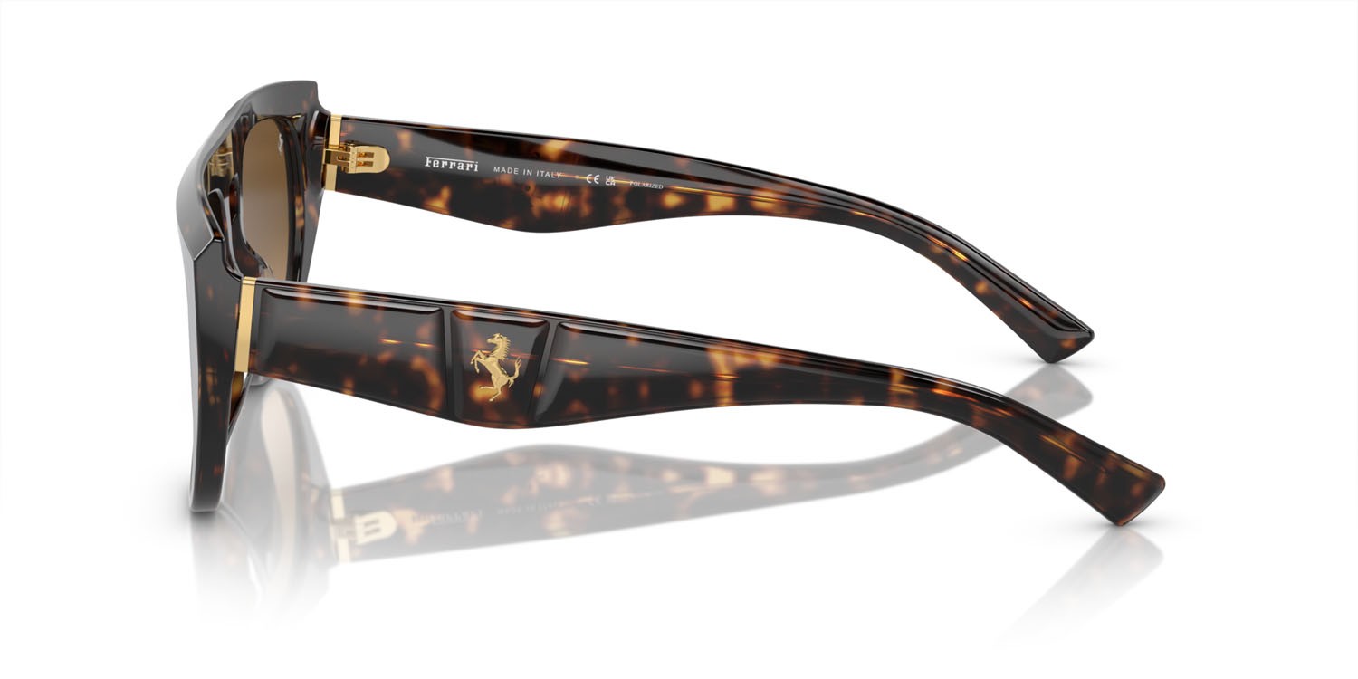 Occhiali da sole Ferrari FH 2005U (702/M2) colore havana forma aviator lenti polarized marrone sfumata