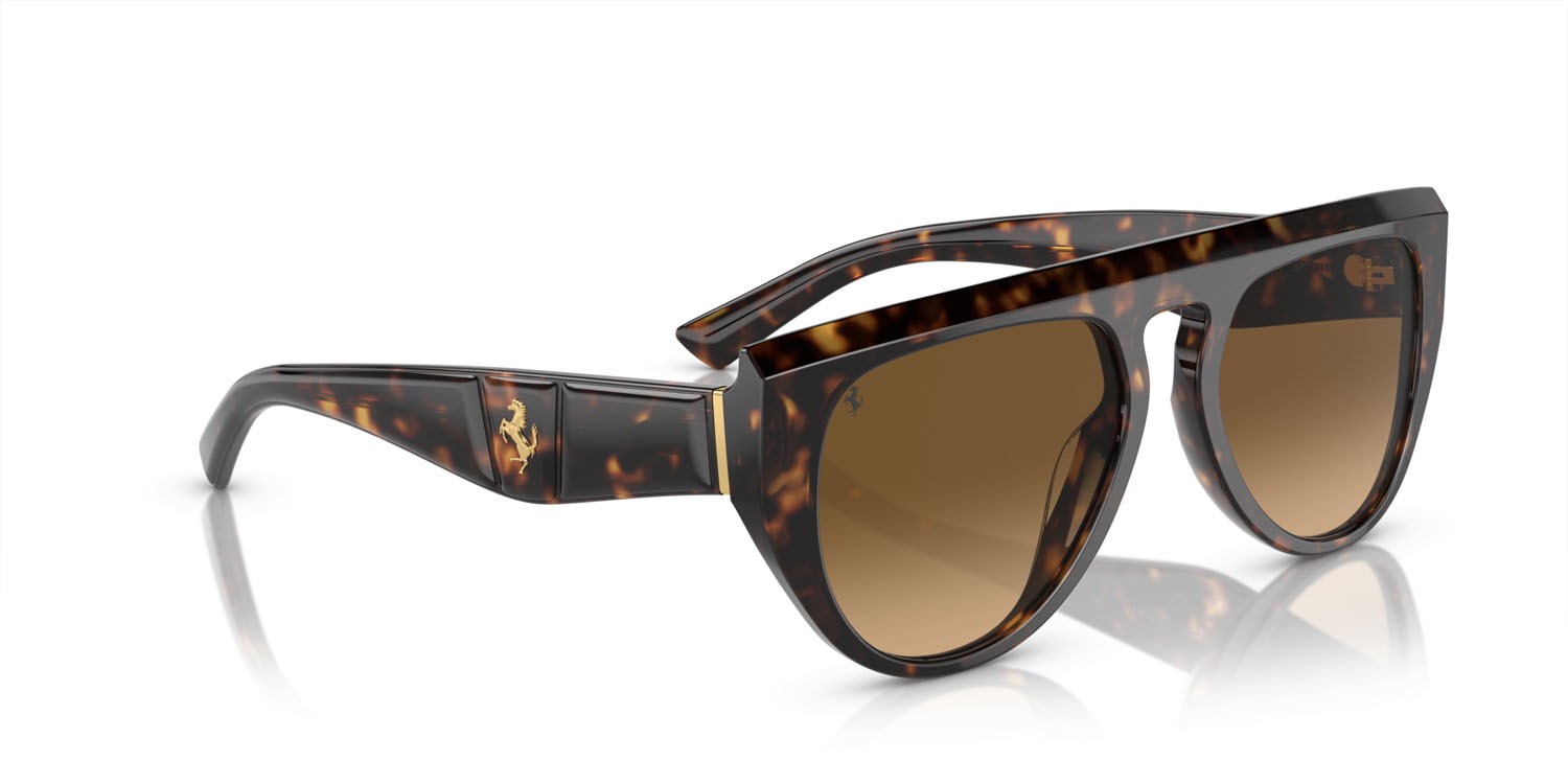 Occhiali da sole Ferrari FH 2005U (702/M2) colore havana forma aviator lenti polarized marrone sfumata