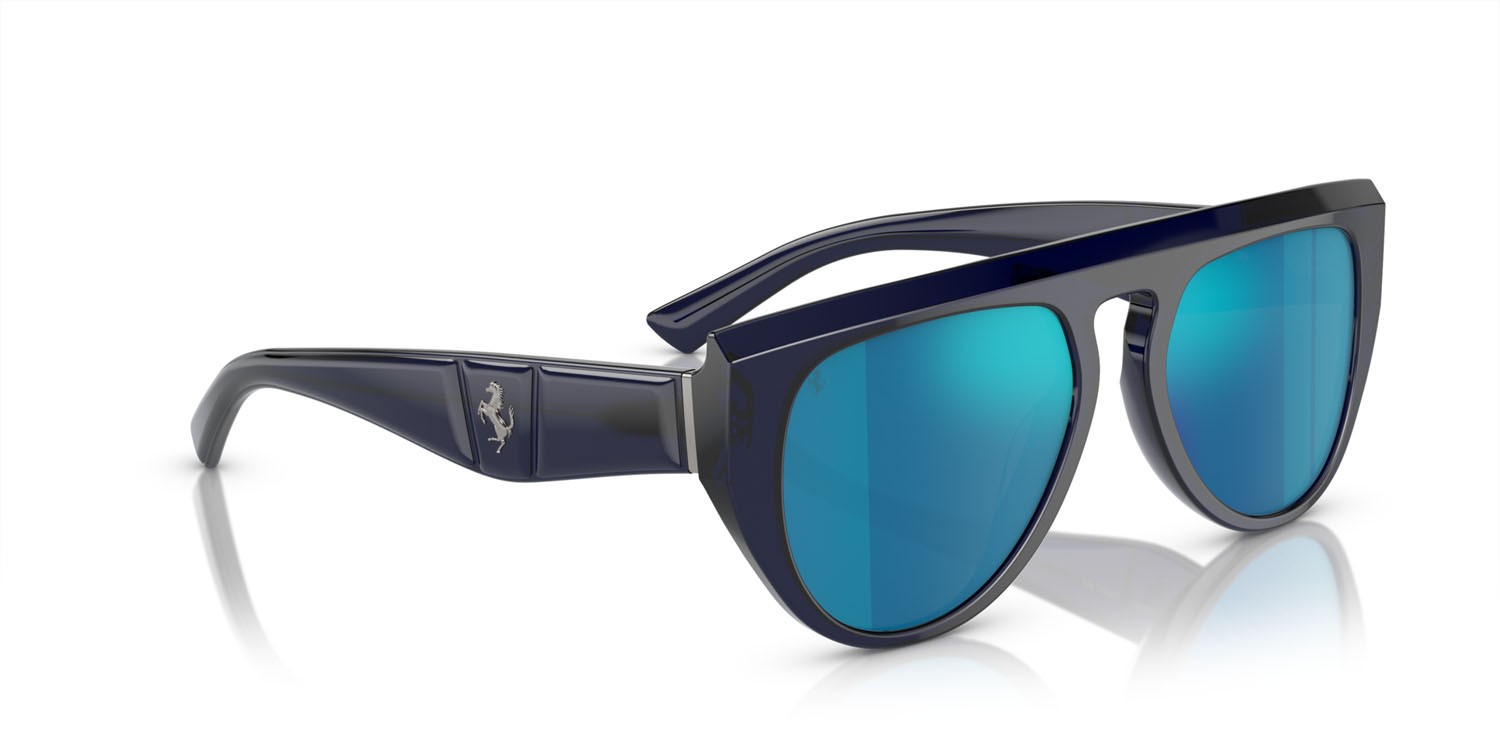 Occhiali da sole Ferrari FH 2005U (708/80) colore blu forma aviator lenti blu specchiato