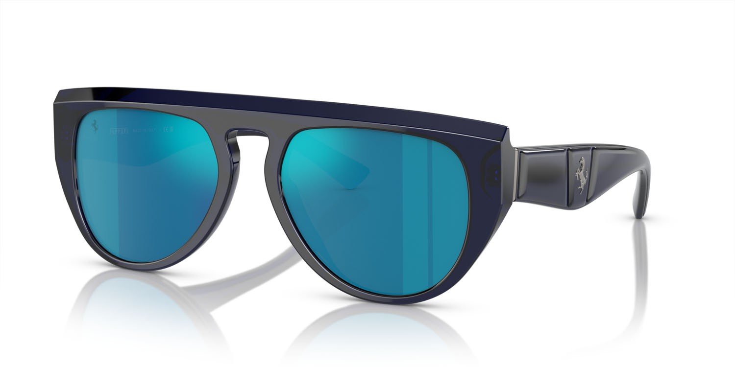 Occhiali da sole Ferrari FH 2005U (708/80) colore blu forma aviator lenti blu specchiato