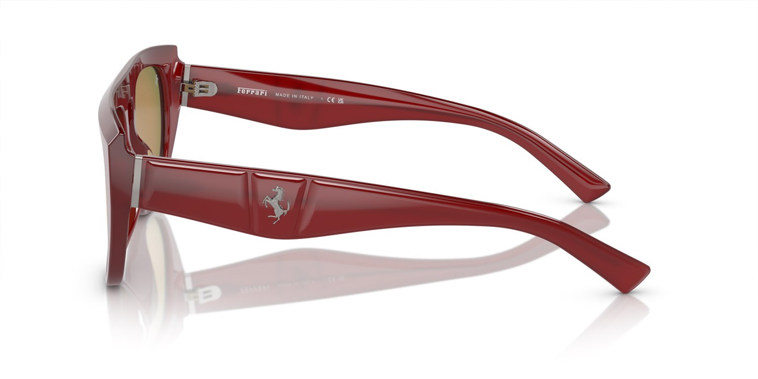 Occhiali da sole Ferrari FH 2005U (709/69) colore rosso forma aviator lenti rosso