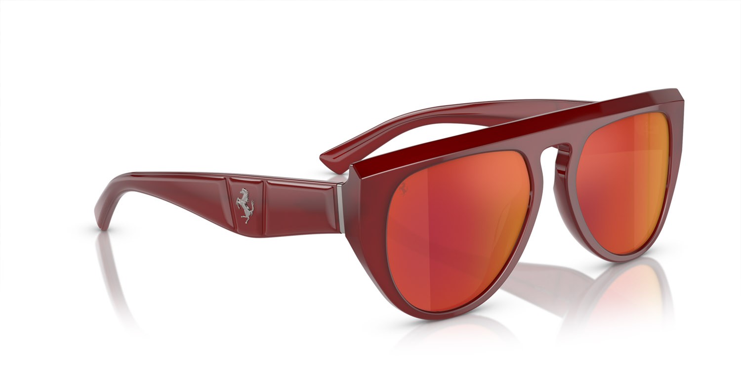 Occhiali da sole Ferrari FH 2005U (709/69) colore rosso forma aviator lenti rosso