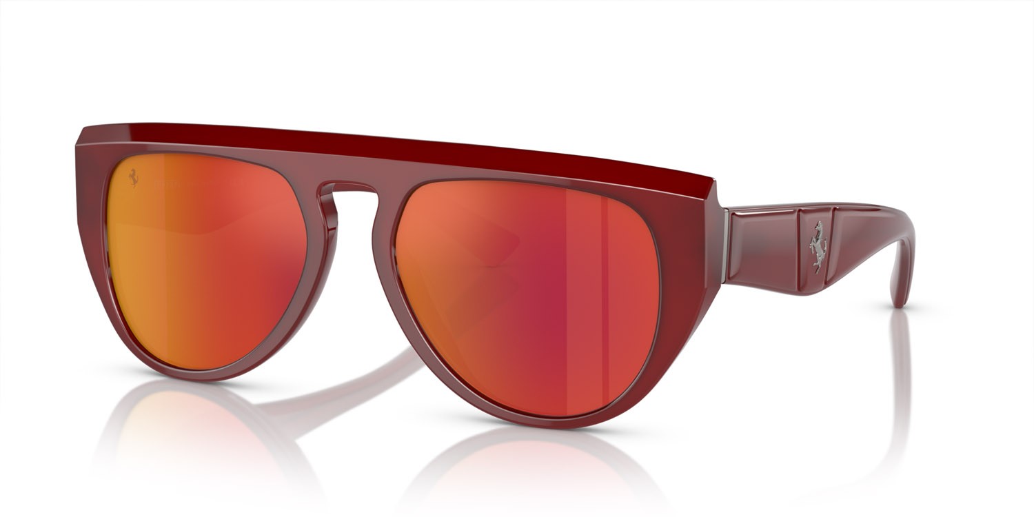 Occhiali da sole Ferrari FH 2005U (709/69) colore rosso forma aviator lenti rosso