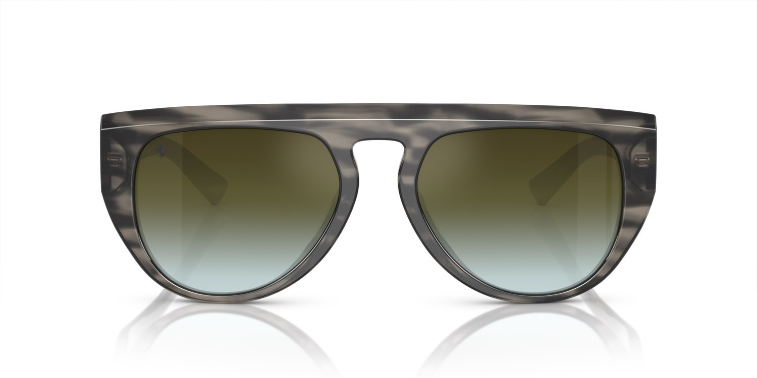Occhiali da sole Ferrari FH 2005U (710/9J) colore striato grigio forma aviator lenti gradient green mirror