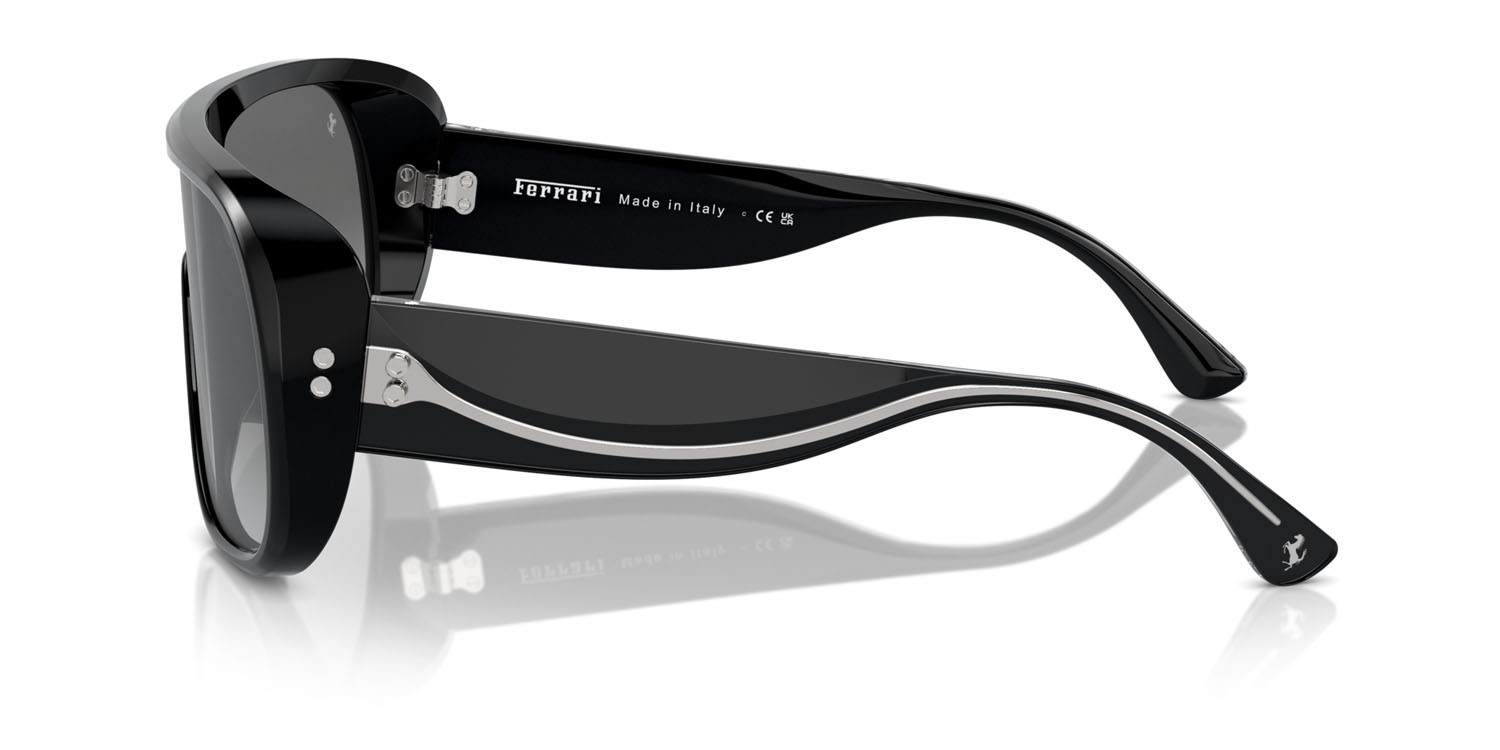 Occhiali da sole Ferrari FH 2006U (701/11) colore nero forma rettangolare lenti grigio sfumato