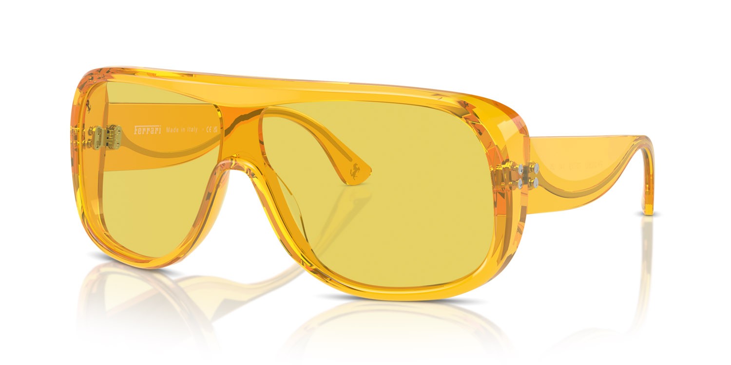 Occhiali da sole Ferrari FH 2006U (707/V9) colore giallo trasparente forma rettangolare lenti giallo