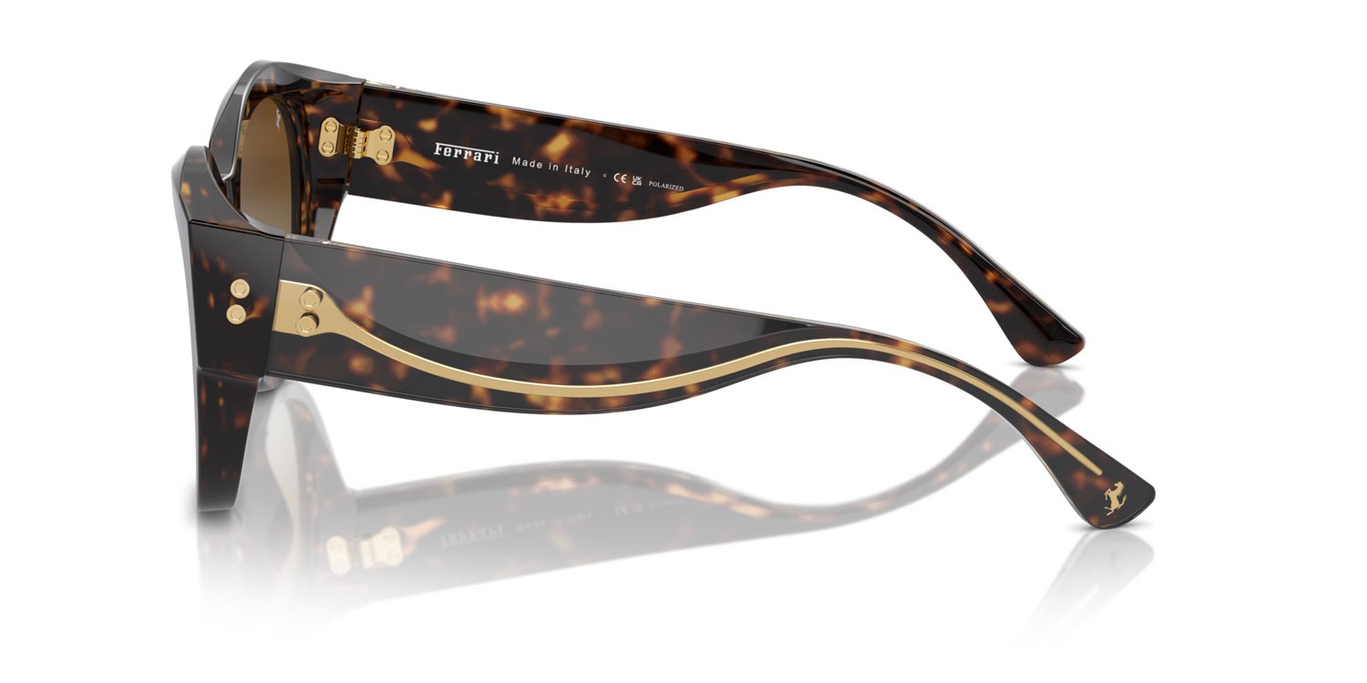 Occhiali da sole Ferrari FH 2008U (702/T5) colore havana forma quadrato lenti polarized marrone sfumata