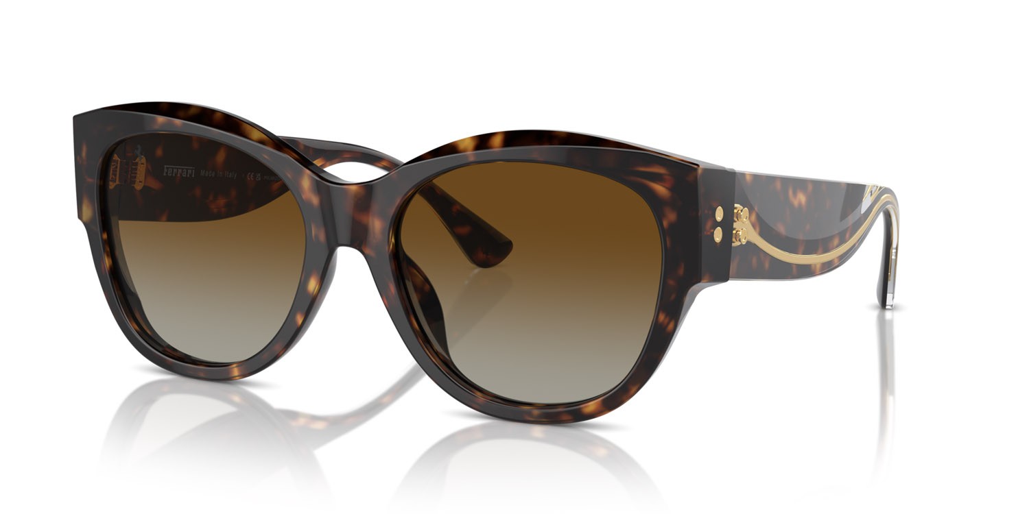 Occhiali da sole Ferrari FH 2008U (702/T5) colore havana forma quadrato lenti polarized marrone sfumata