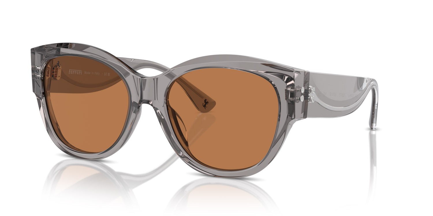 Occhiali da sole Ferrari FH 2008U (703/73) colore grigio trasparente forma quadrato lenti marrone