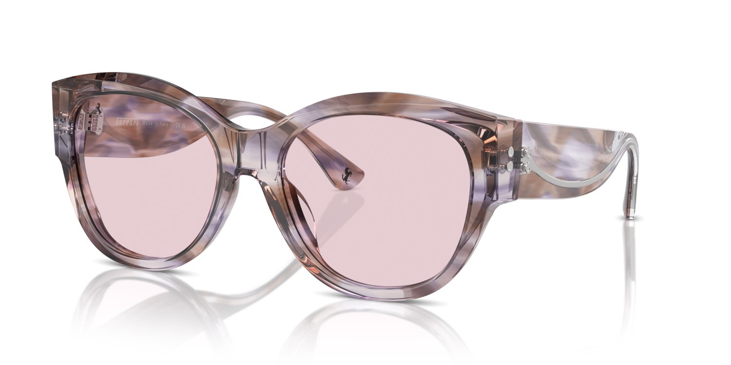 Occhiali da sole Ferrari FH 2008U (704/P5) colore havana viola forma quadrato lenti transition pink