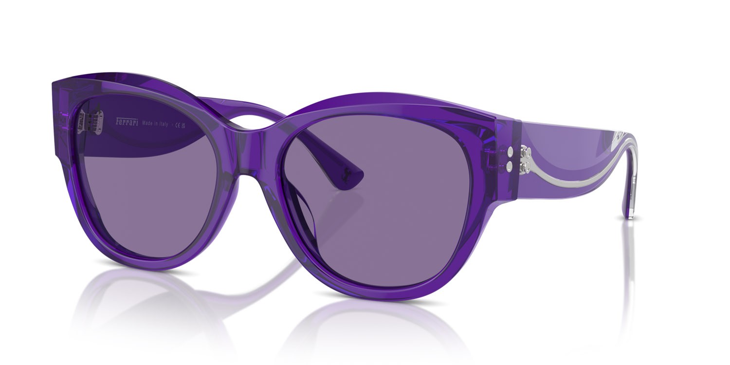 Occhiali da sole Ferrari FH 2008U (705/AK) colore viola trasparente forma quadrato lenti viola