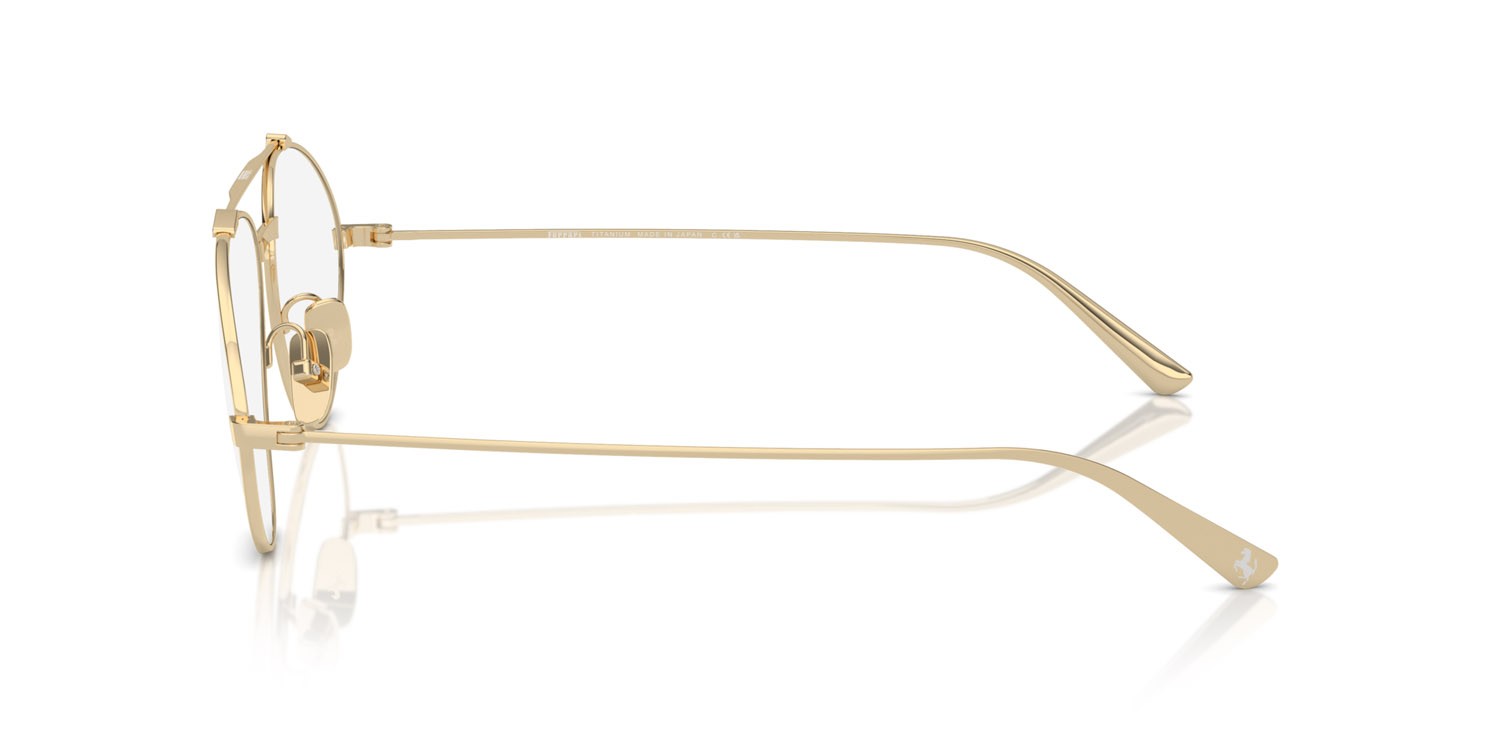 Occhiali da vista Ferrari FH 3001TD (302) colore oro pallido forma irregolare lenti lente demo