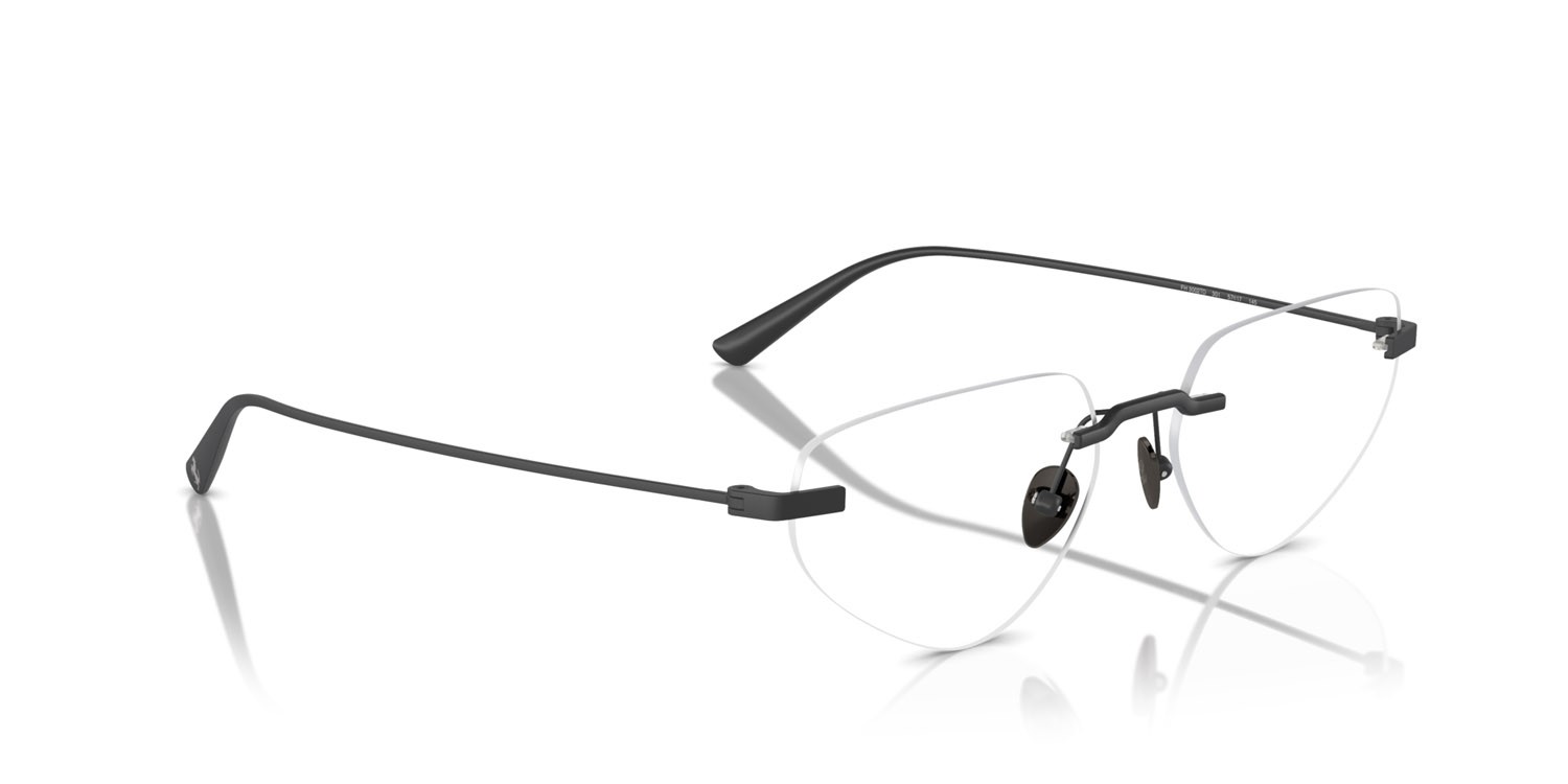 Occhiali da vista Ferrari FH 3002TD (301) colore nero opaco forma irregolare lenti lente demo