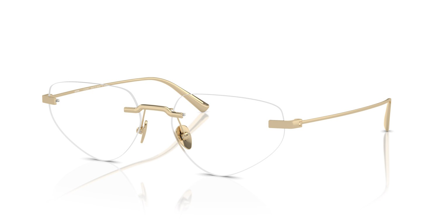 Occhiali da vista Ferrari FH 3002TD (302) colore oro pallido forma irregolare lenti lente demo