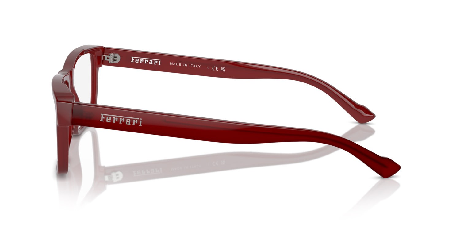 Occhiali da vista Ferrari FH 4001 (709) colore rosso trasparente forma rettangolare lenti lente demo